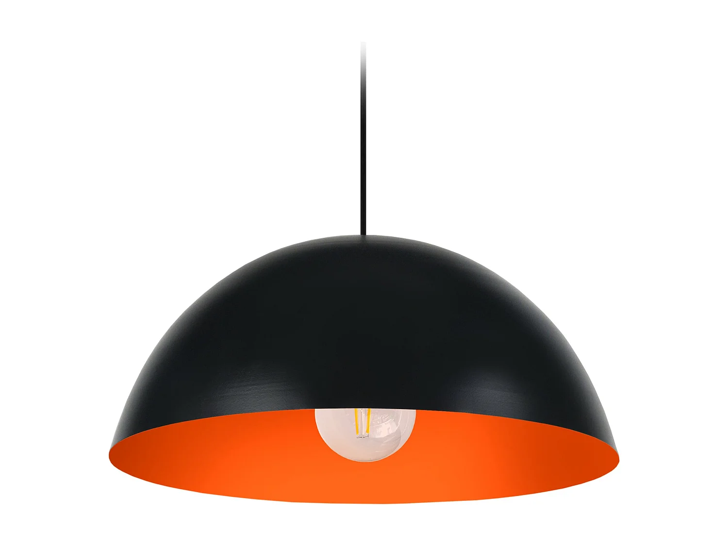 Suspensión  TOSEL , metal,Negro ,A78x D42,5xP42,5cm