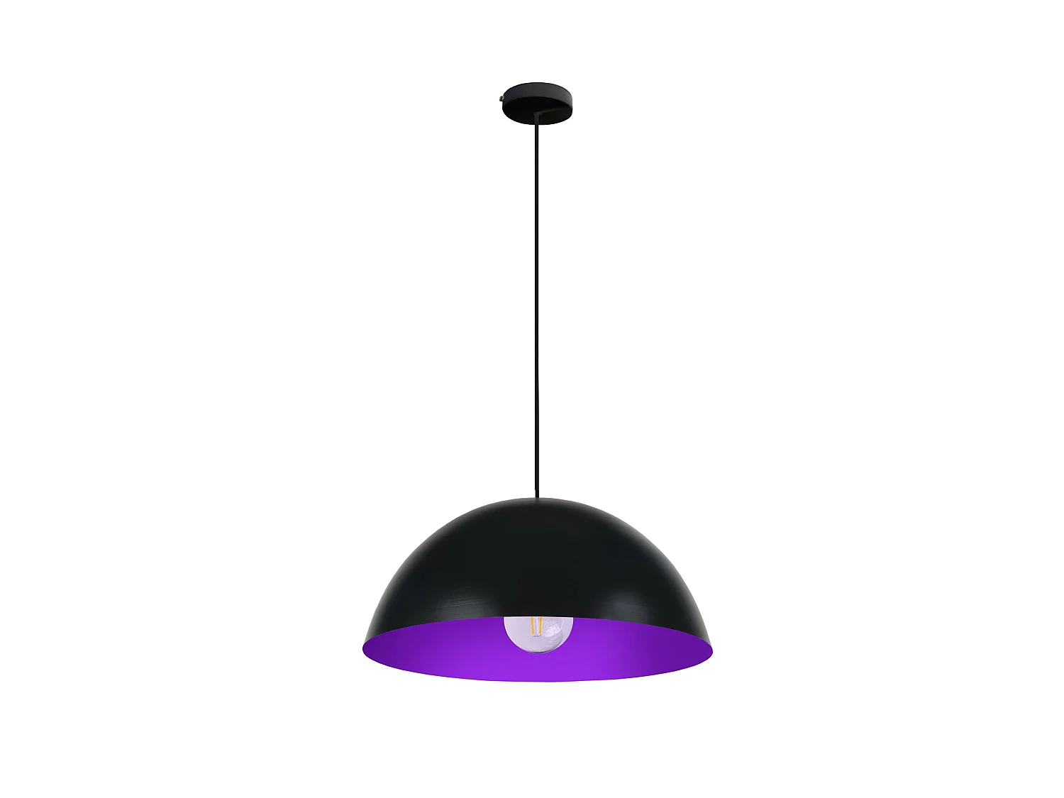 Suspensión  TOSEL , metal,Negro ,A78x D42,5xP42,5cm