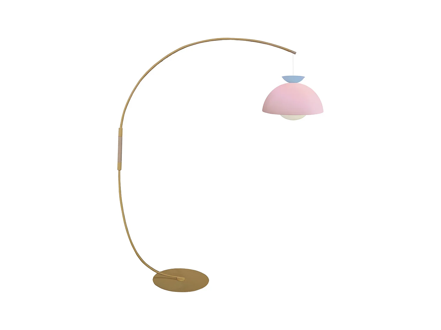 Lampadaire TOSEL ,métal,Beige ,H 195xD43x P 110cm