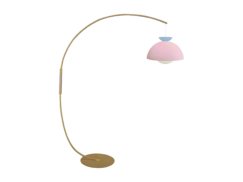 Lampadaire TOSEL ,métal,Beige ,H 195xD43x P 110cm