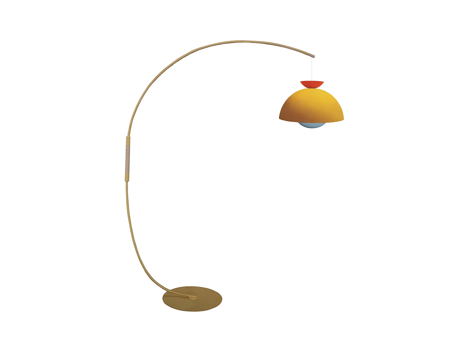 Lampadaire TOSEL ,métal,Beige , H195xD43xP 110cm