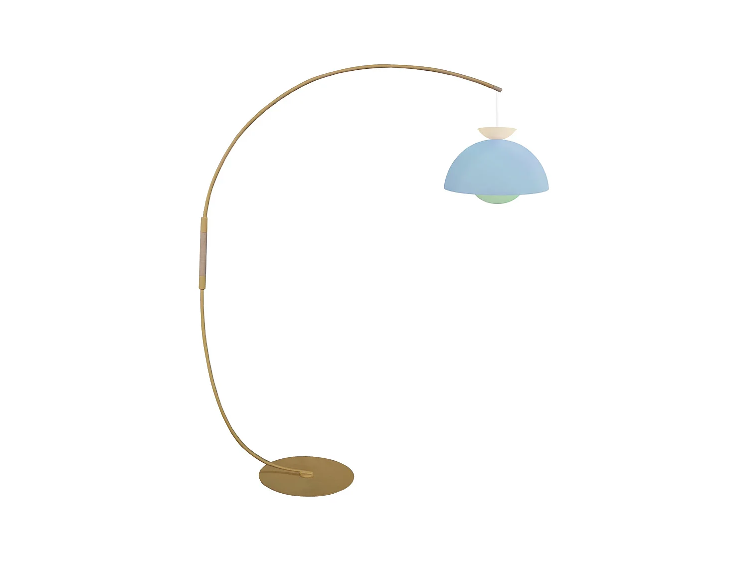 Lampadaire TOSEL ,métal,Beige , H 195xD43xP110cm