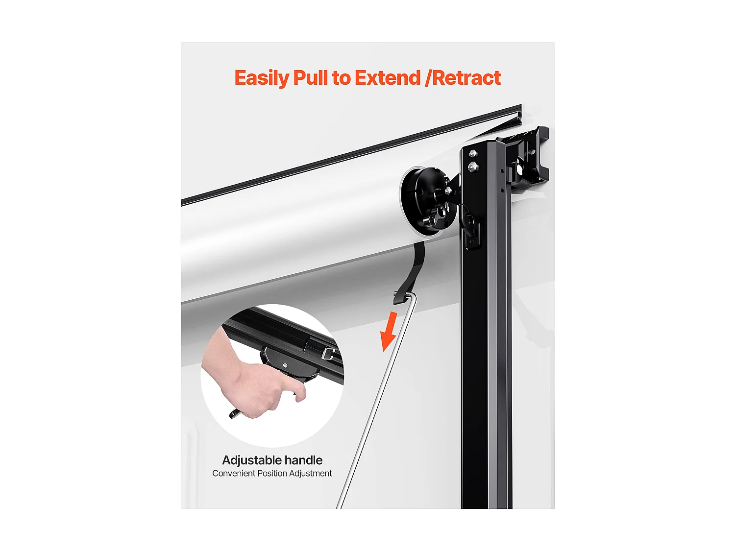 Tettuccio per Auto SucceBuy Tendalino di Ricambio da 549 cm - Tendalino Manuale per Rimorchio per la Maggior Parte dei Camper a 12 V CC