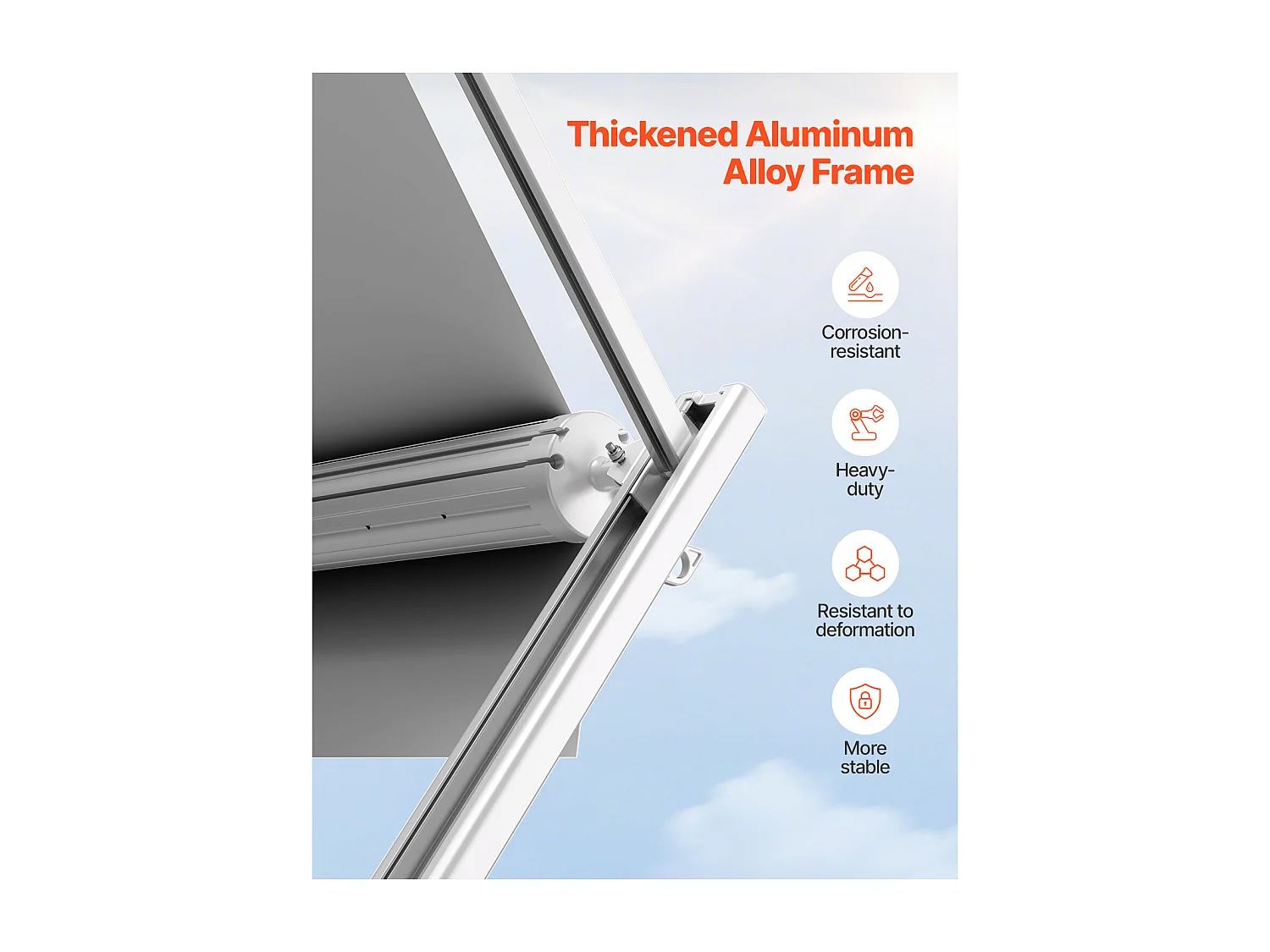 Tettuccio per Auto SucceBuy Tendalino di Ricambio da 610 cm - Compatibile con la Maggior Parte dei Camper a 12 V CC