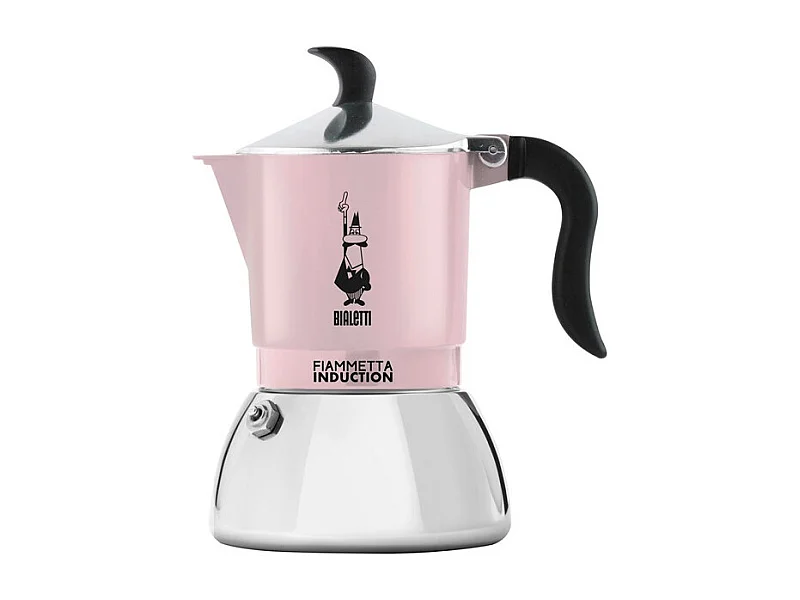 Italienische Kaffeekanne Fiammetta Inox 4T Pastellrosa Bialetti - 0006581