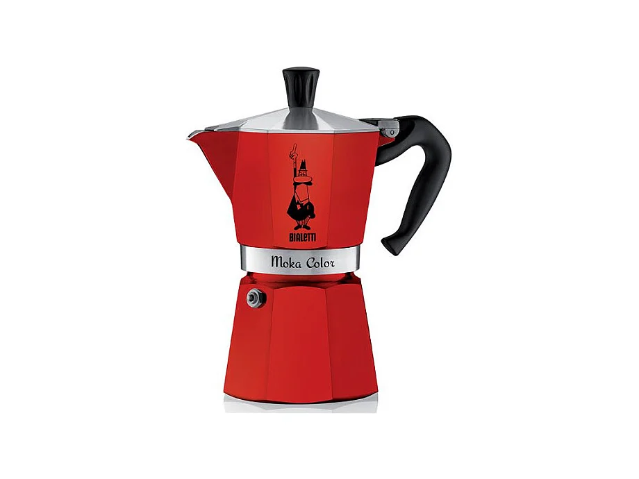 Cafetière Italienne Moka Express 3T Rouge Bialetti - Tradition Italienne en Couleur