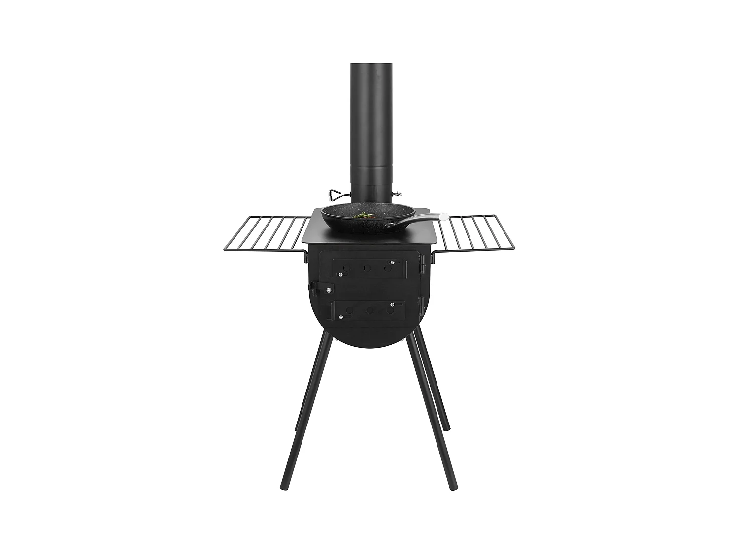 Poêle à Bois Portable SucceBuy, 262 cm, Poêle de Camping pour Barbecue avec Tuyaux pour l'Extérieur