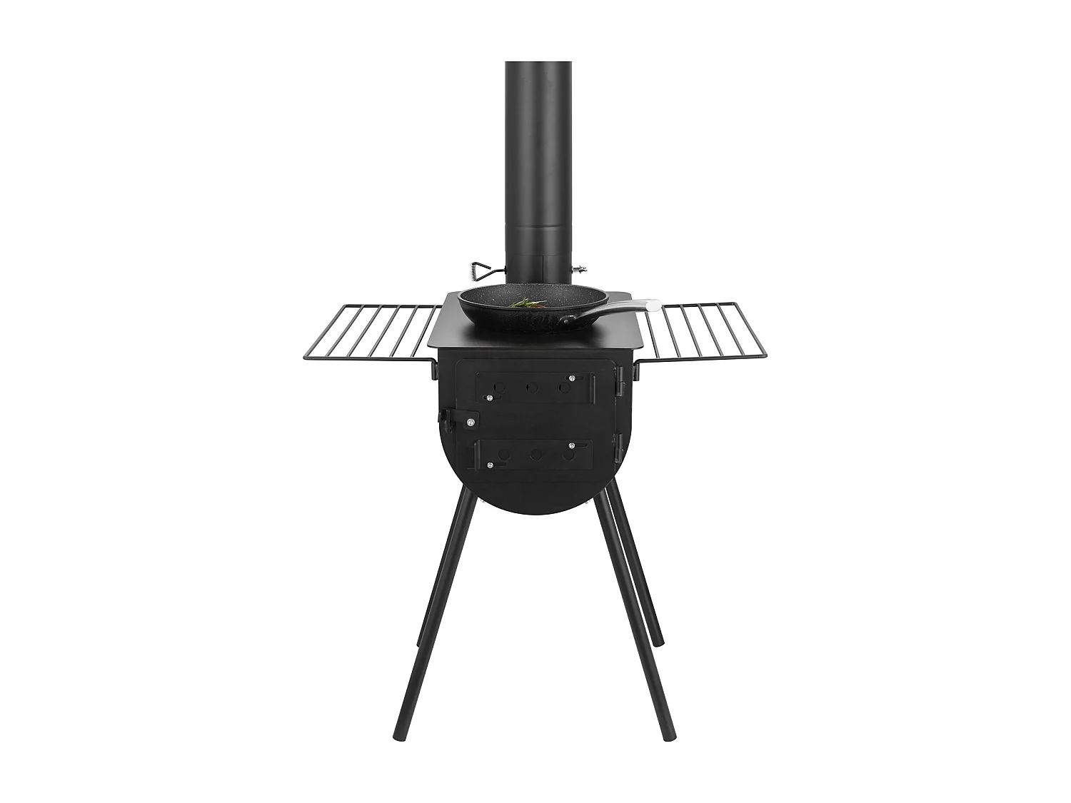 Przenośny Piec na Drewno SucceBuy, 262 cm, Piec Kempingowy do Grillowania z Rurami do Użytku na Zewnątrz