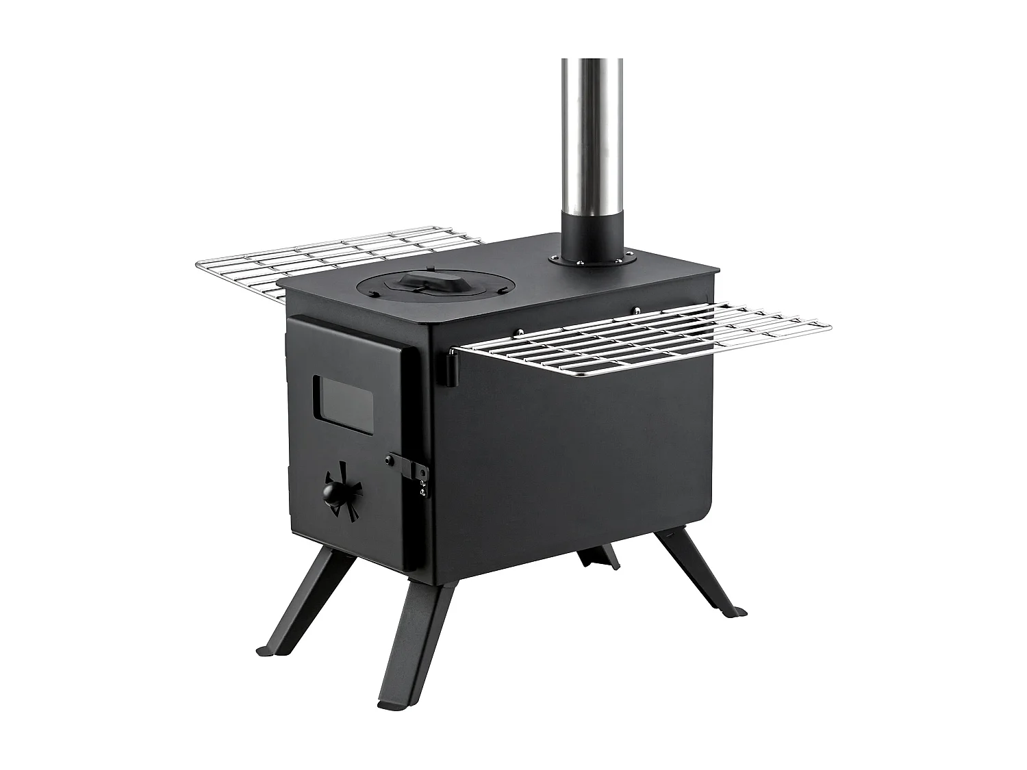 Stufa a Legna Portatile SucceBuy, 217 cm, Stufa Barbecue per Tenda da Campeggio con Tubi