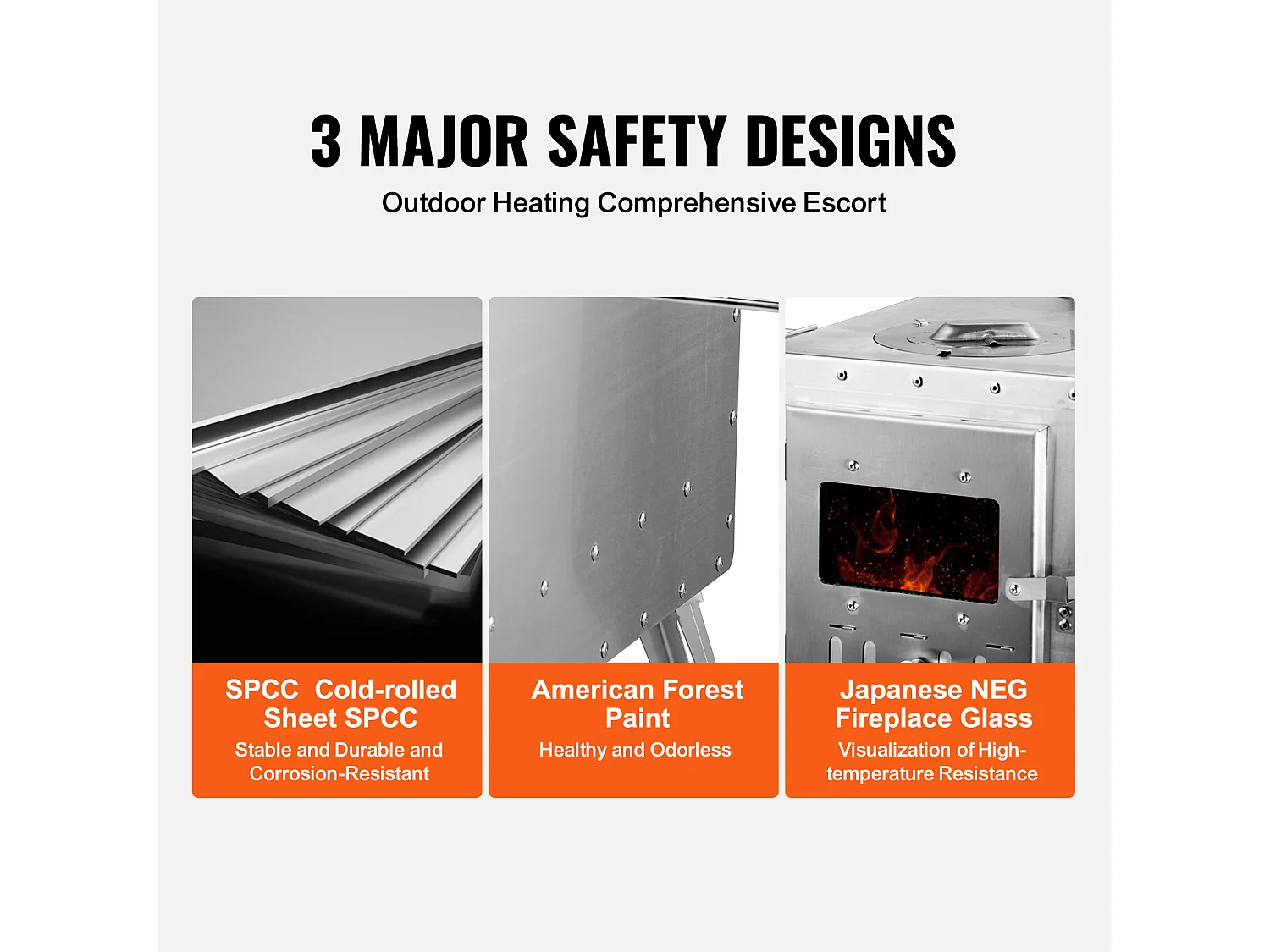 Stufa a Legna Portatile SucceBuy da Campeggio, In Acciaio Inossidabile con Tubi del Camino