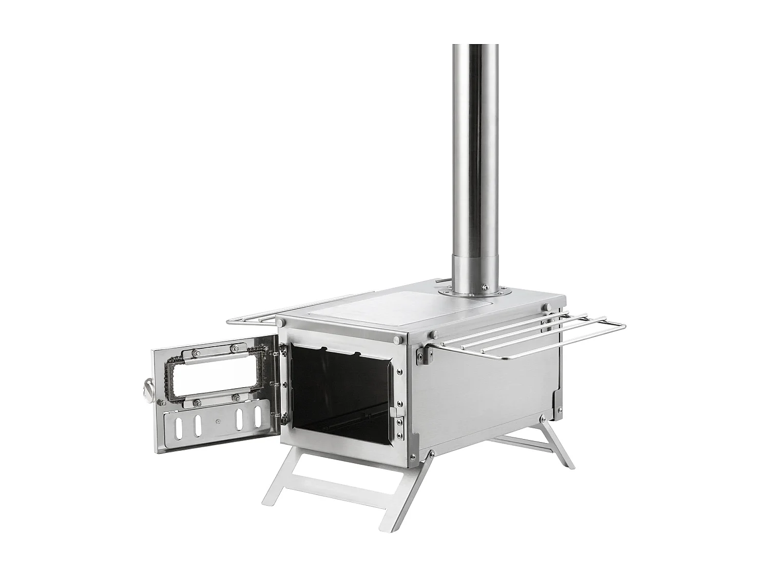 Draagbare Houtkachel SucceBuy, 202 cm, Barbecue-Kachel voor Kampeertent met Pijpen