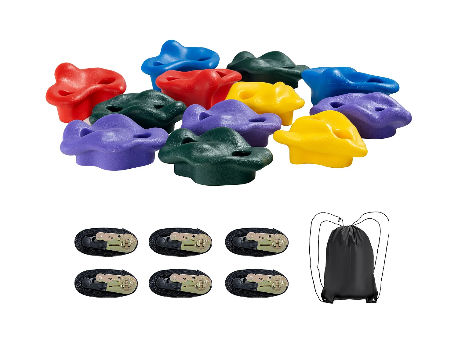 Baumkletter-Set SucceBuy, 12 Griffe, 6 Gurte, Kletterleiter