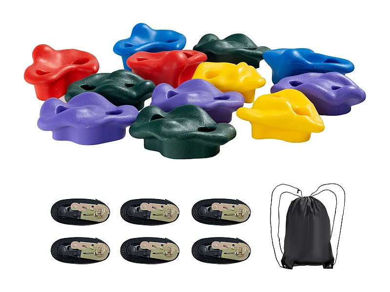 Zestaw do Wspinaczki na Drzewa SucceBuy, 12 Uchwytów, 6 Pasów, Drabina Wspinaczkowa