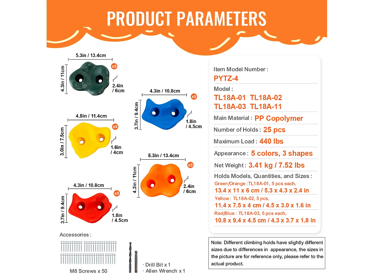 Kit d'Escalade SucceBuy 25, Rochers d'Escalade, Prises Murales pour Rochers, Poignées Intérieures/Extérieures