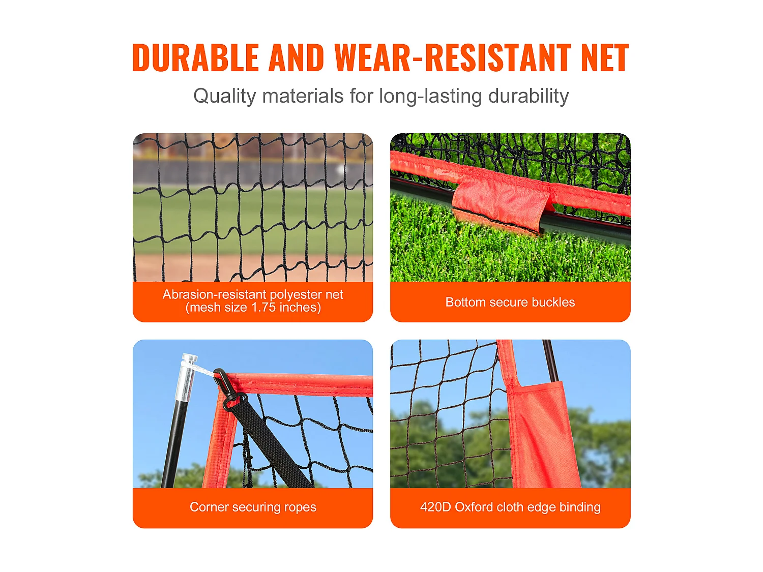 Rete Da Allenamento SucceBuy Per Baseball E Softball 213x213cm, Battuta E Battuta Con Diversi Accessori