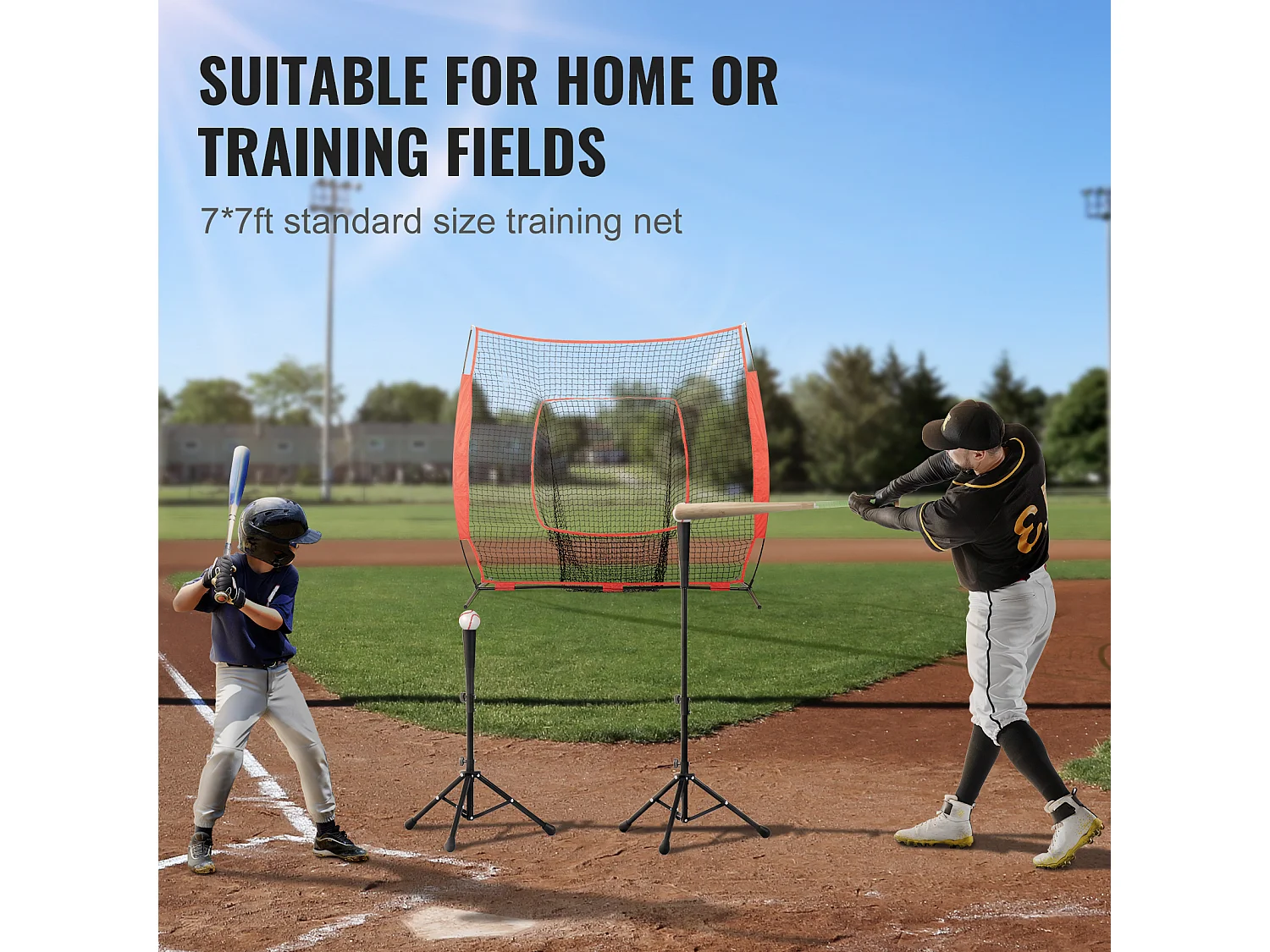 Filet d'Entraînement SucceBuy de Baseball et de Softball 213x213cm avec Sac de Transport