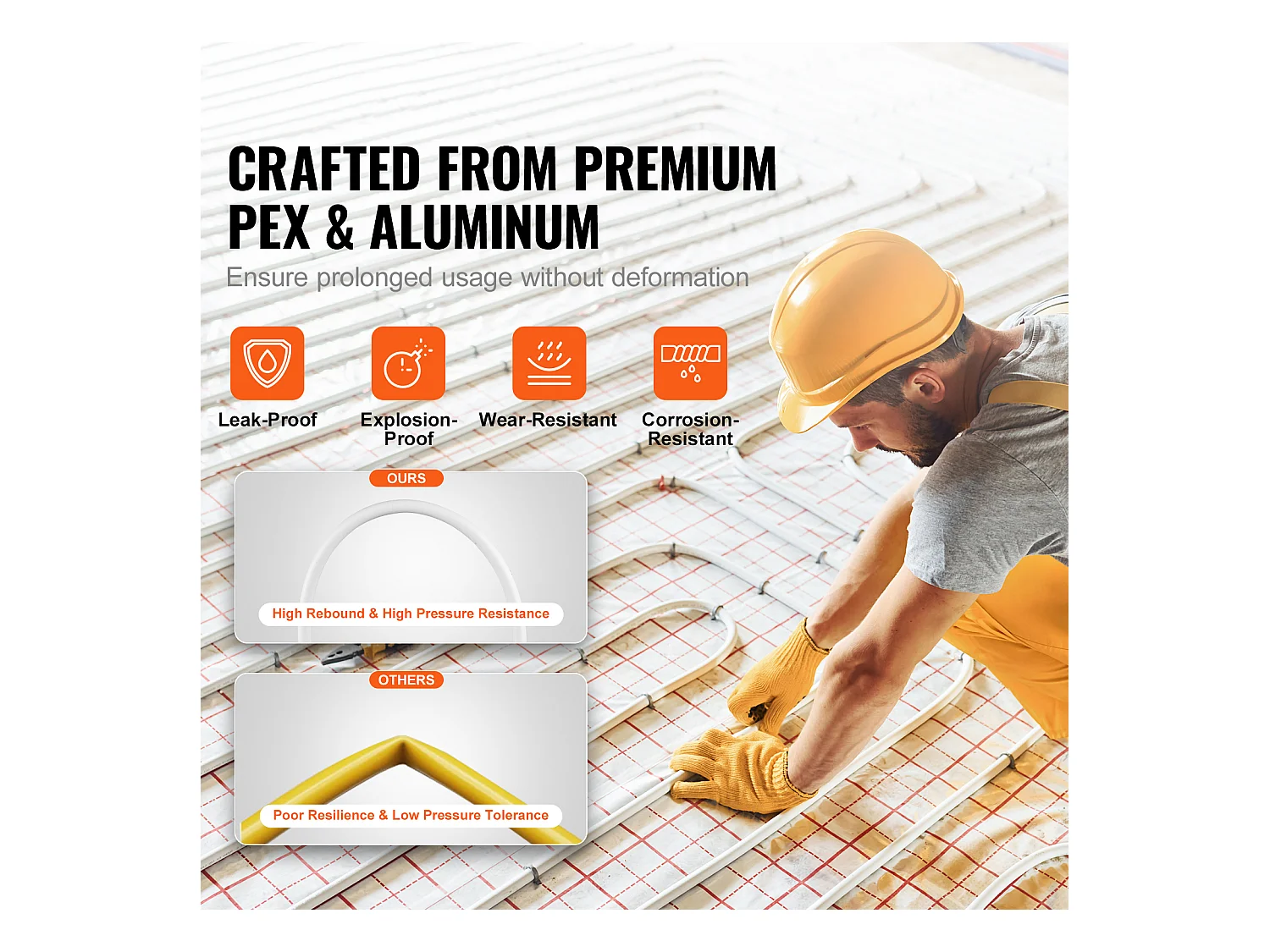 Buis SucceBuy PEX-AL-PEX 417cm, Composiet Aluminium-Kunststof, Zuurstofbarrière, Perfect voor Verwarmings- en Loodgieterssystemen