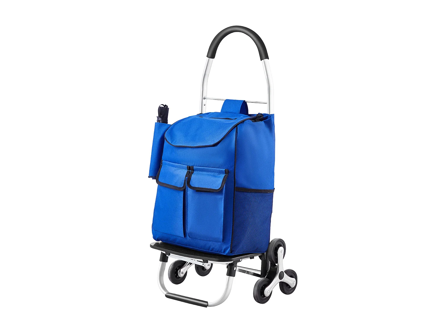 Chariot à Escaliers SucceBuy, 36 L, avec 6 Roues et Sac en Tissu Oxford, pour une Ascension Facile, Pliable et Portable pour le Achats