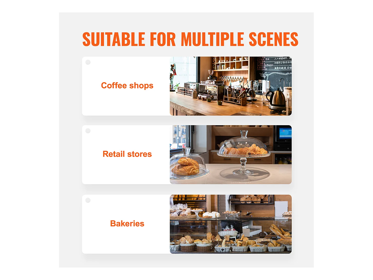 Bäckervitrine SucceBuy aus Acryl mit 2 Ebenen, Donuts-Ständer für Ladentheke mit Hintertür