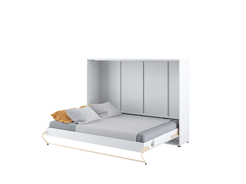 Wandklappbett CONCEPT PRO CP-04 Horizontal 140x200 GRAU MATT, klappbares Wandbett, Schrank mit integriertem Bett, Lattenrost inklusive.