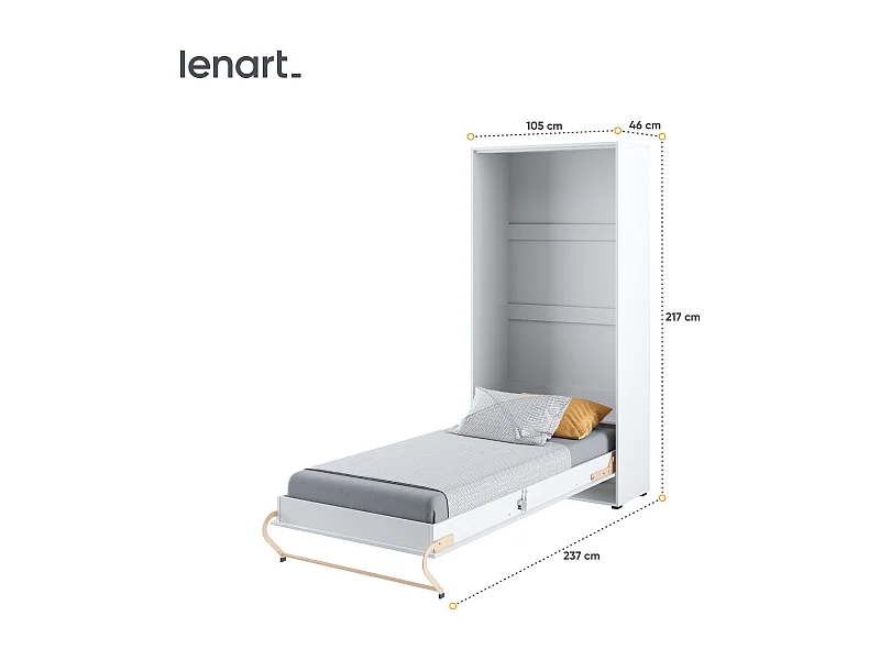 Lenart Klappbett Bed Concept 03 90x200 glänzendweiß
