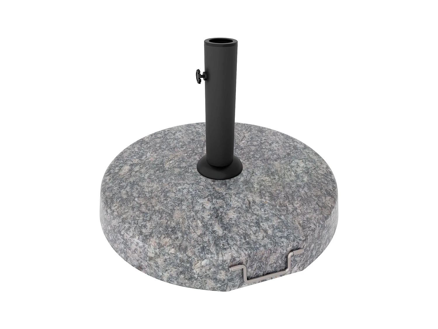 Pietra - Base para sombrilla de jardín redonda diámetro 45 cm 25 Kg en piedra gris