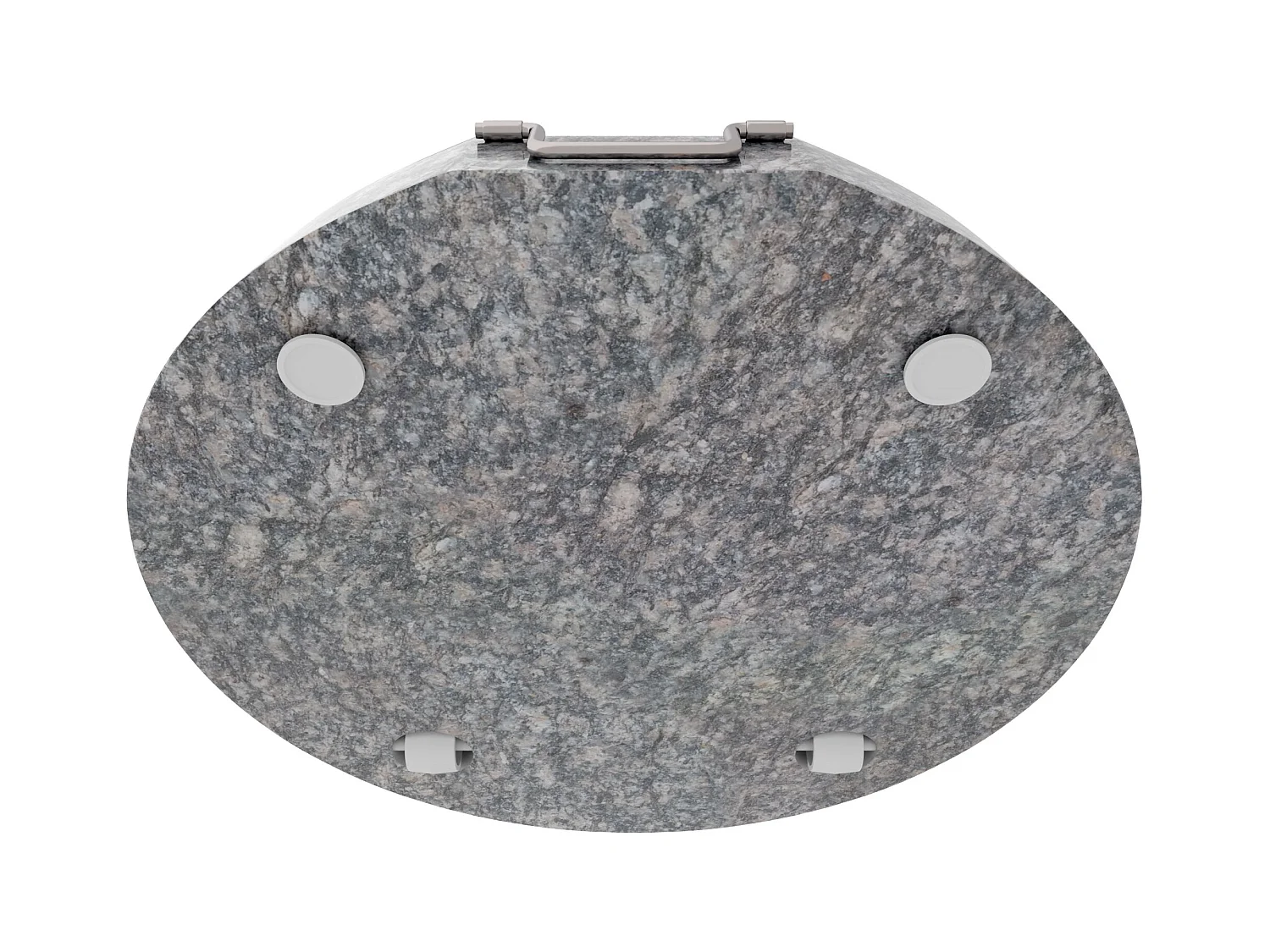 Pietra - Base para sombrilla de jardín redonda diámetro 45 cm 25 Kg en piedra gris