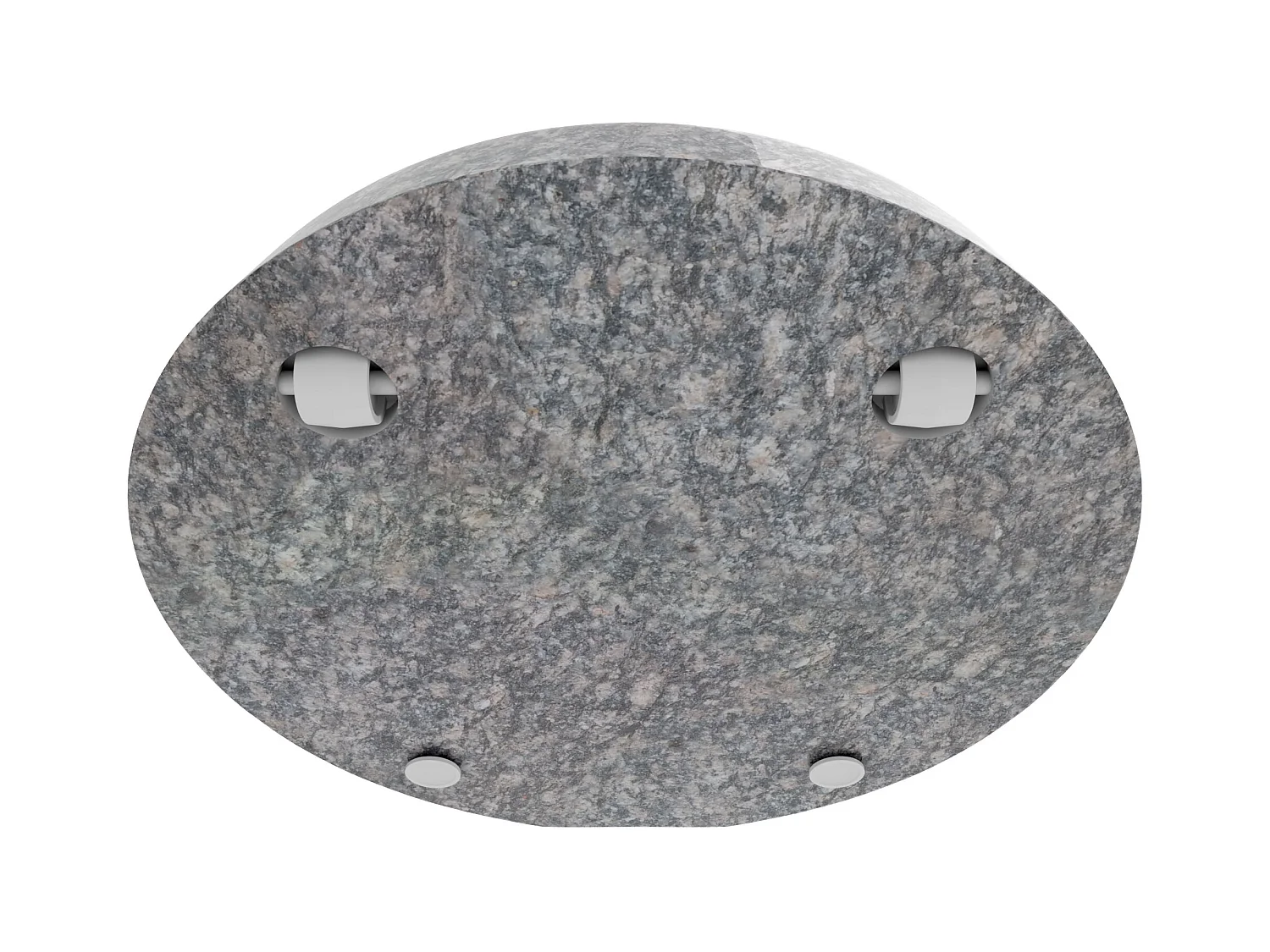 Pietra - Base para sombrilla de jardín redonda diámetro 45 cm 25 Kg en piedra gris