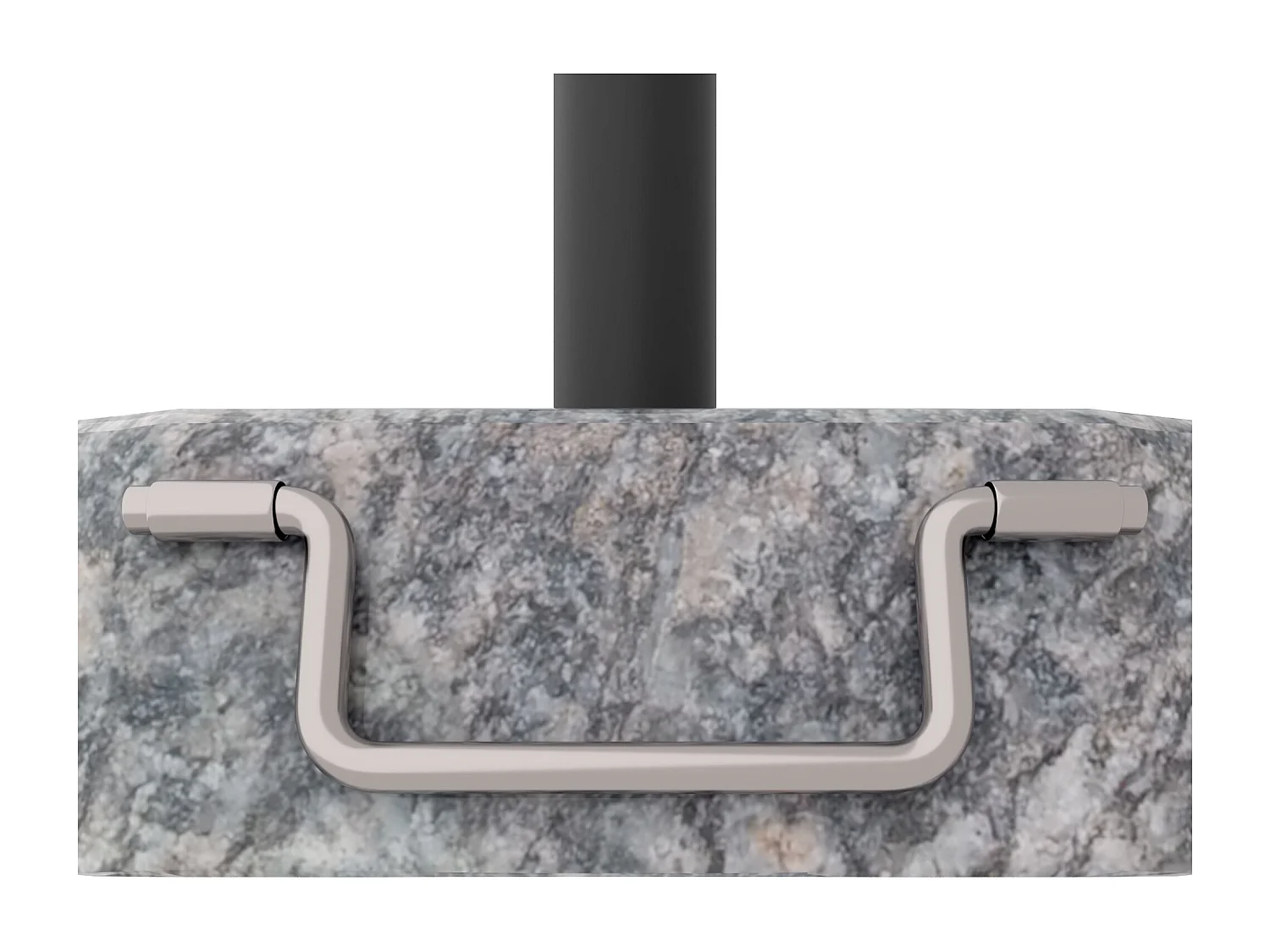 Pietra - Base pour parasol de jardin ronde diamètre 45 cm 25 Kg en pierre grise