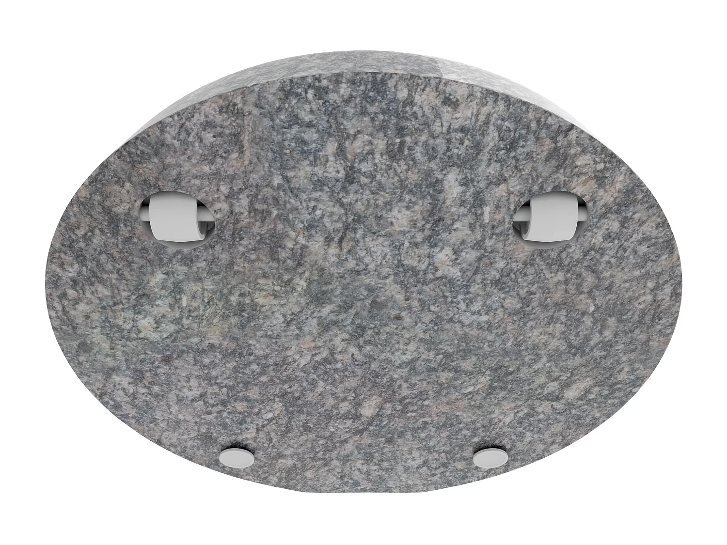 Pietra - Base pour parasol de jardin ronde diamètre 45 cm 25 Kg en pierre grise