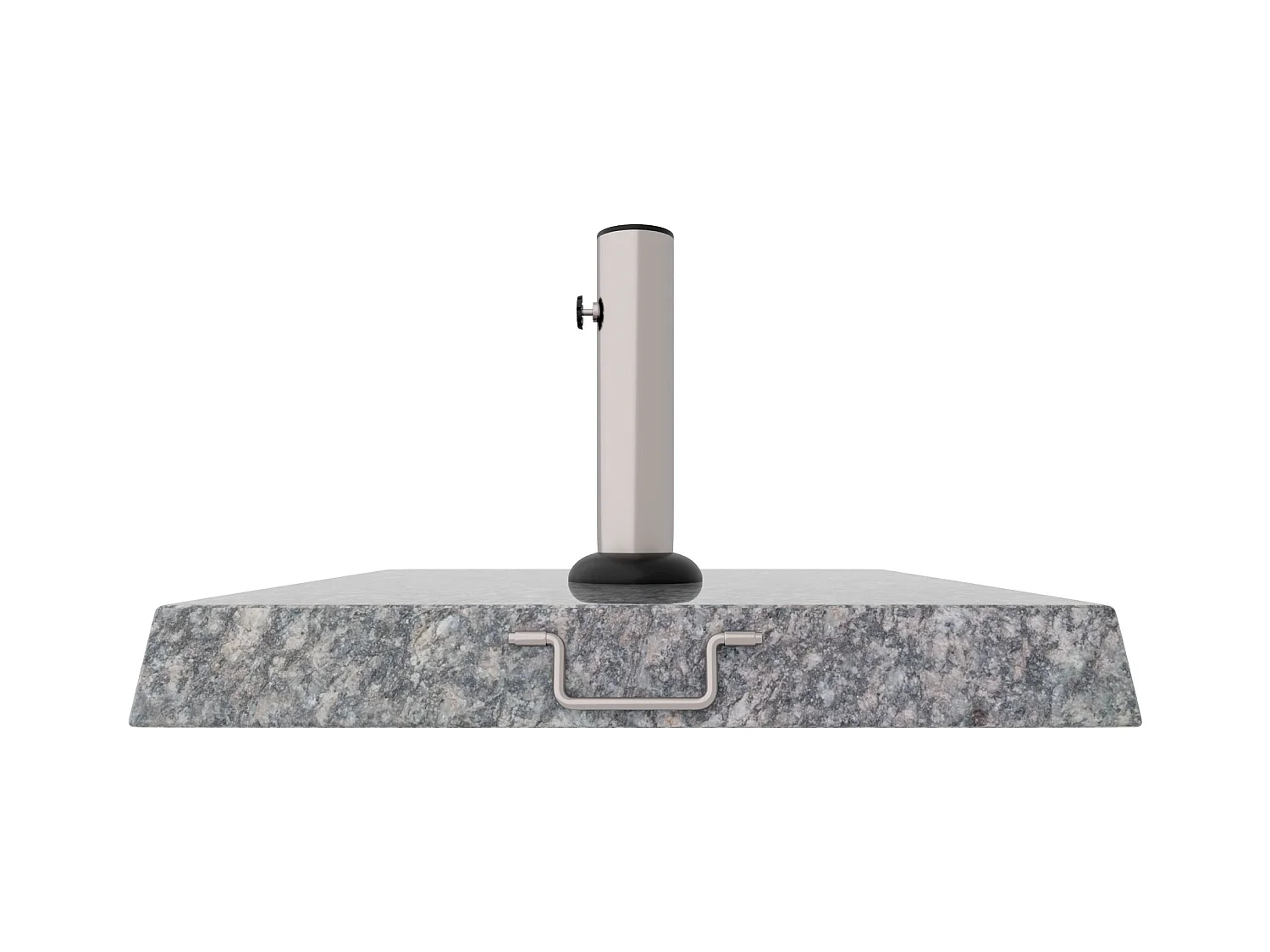 Gravita - Base per Ombrellone da Giardino Quadrato 45x45 cm 35 Kg in Pietra con Ruote Grigio