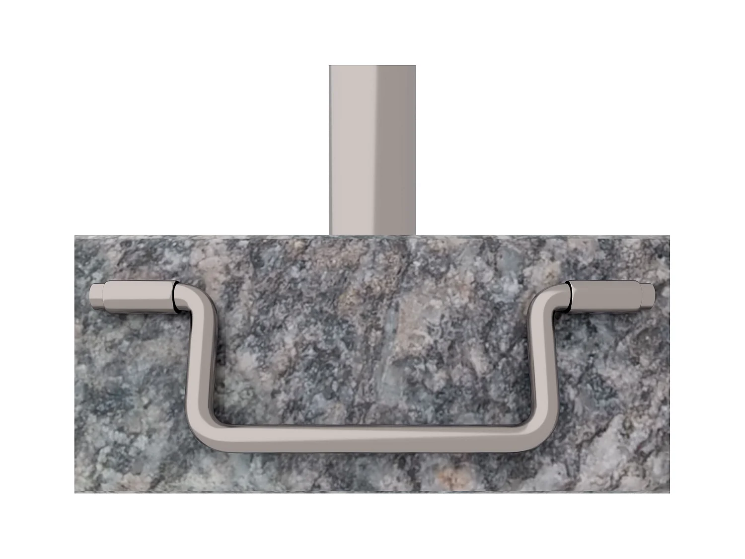 Gravita - Base per Ombrellone da Giardino Quadrato 45x45 cm 35 Kg in Pietra con Ruote Grigio