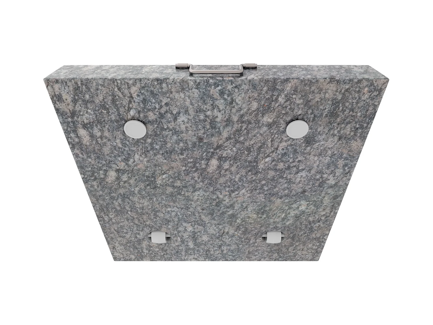 Gravita - Base per Ombrellone da Giardino Quadrato 45x45 cm 35 Kg in Pietra con Ruote Grigio