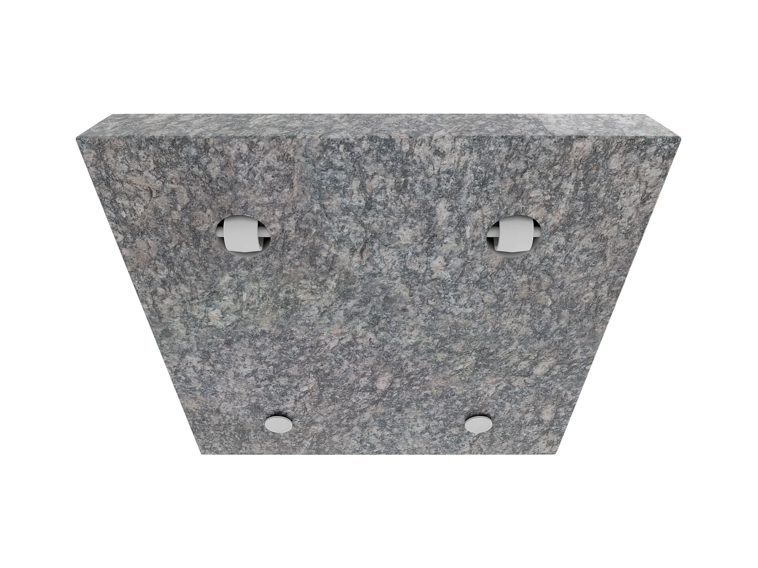 Gravita - Base per Ombrellone da Giardino Quadrato 45x45 cm 35 Kg in Pietra con Ruote Grigio