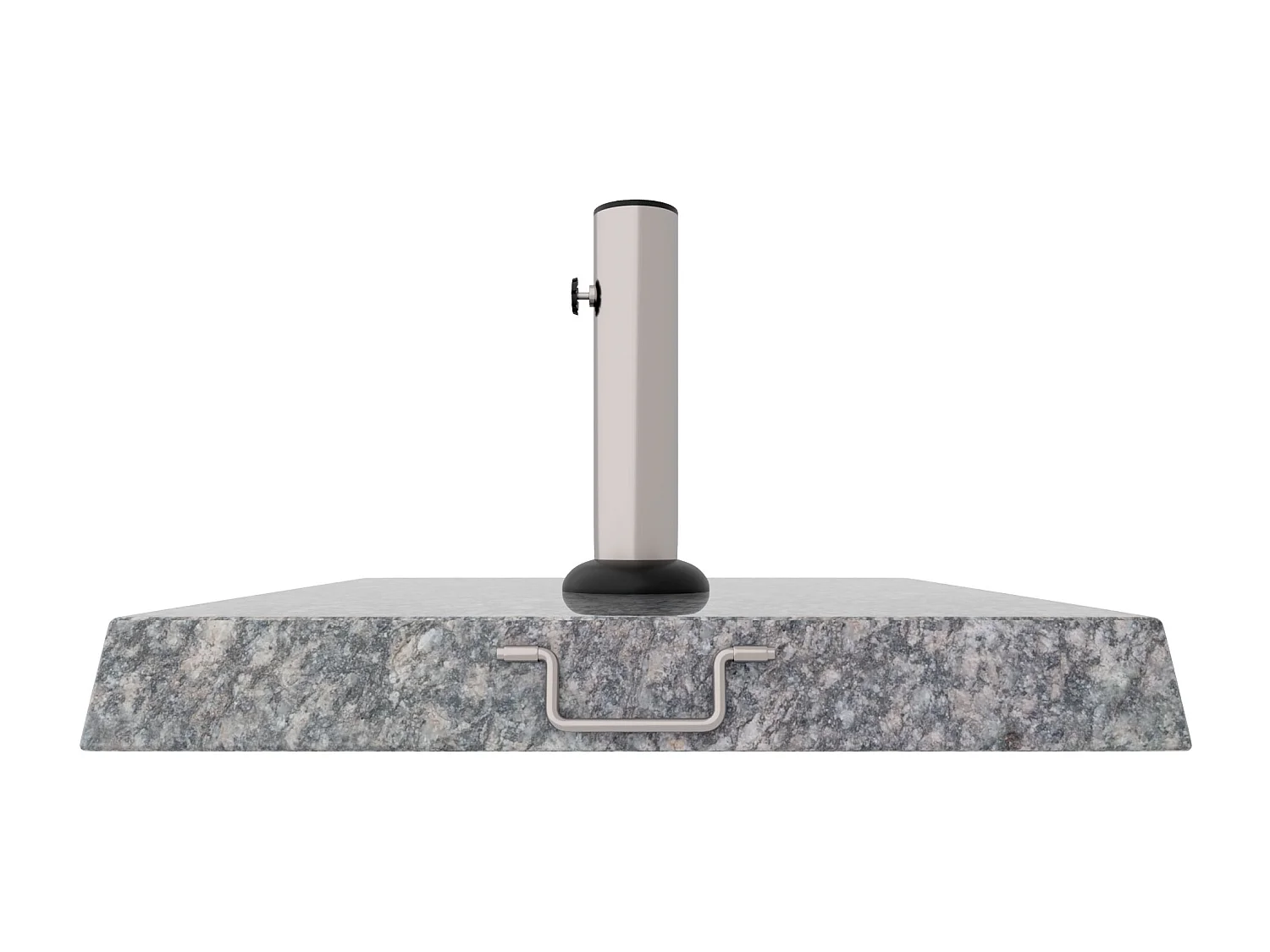 Gravita - Socle pour Parasol de Jardin Carré 45x45 cm 35 kg en Pierre avec Roulettes Gris