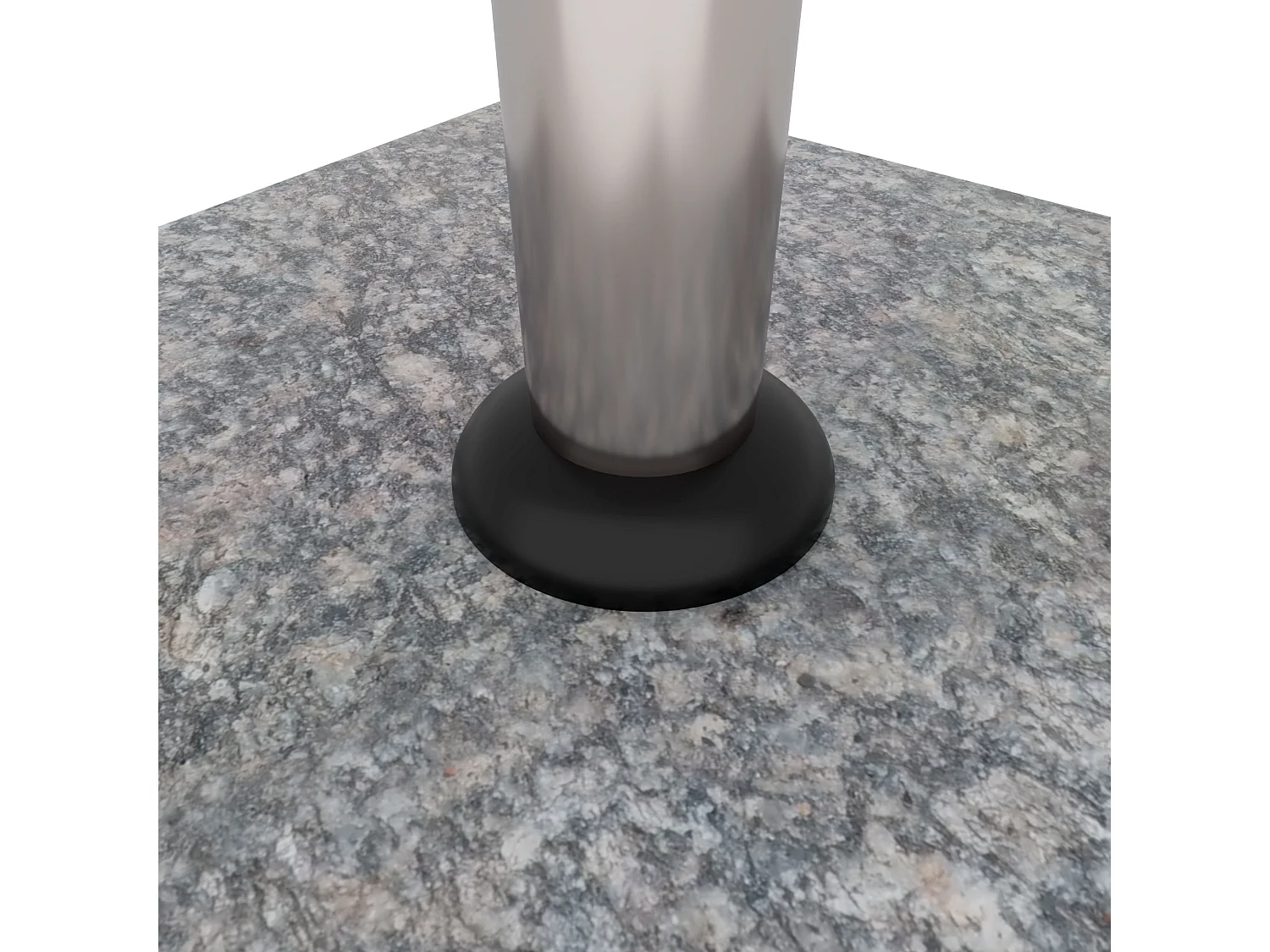 Gravita - Socle pour Parasol de Jardin Carré 45x45 cm 35 kg en Pierre avec Roulettes Gris