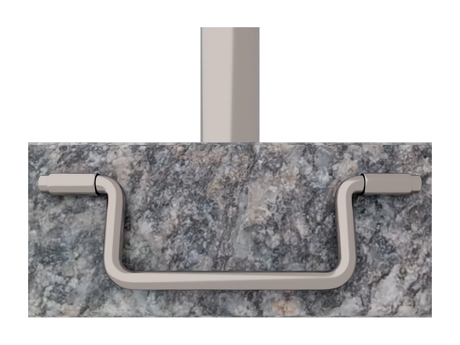 Gravita - Socle pour Parasol de Jardin Carré 45x45 cm 35 kg en Pierre avec Roulettes Gris