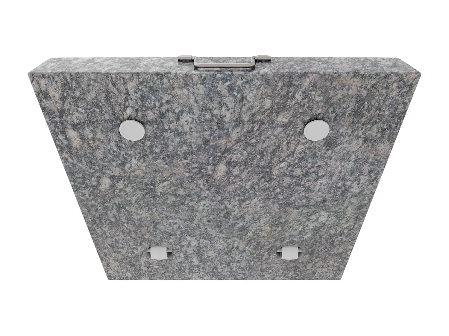 Gravita - Socle pour Parasol de Jardin Carré 45x45 cm 35 kg en Pierre avec Roulettes Gris