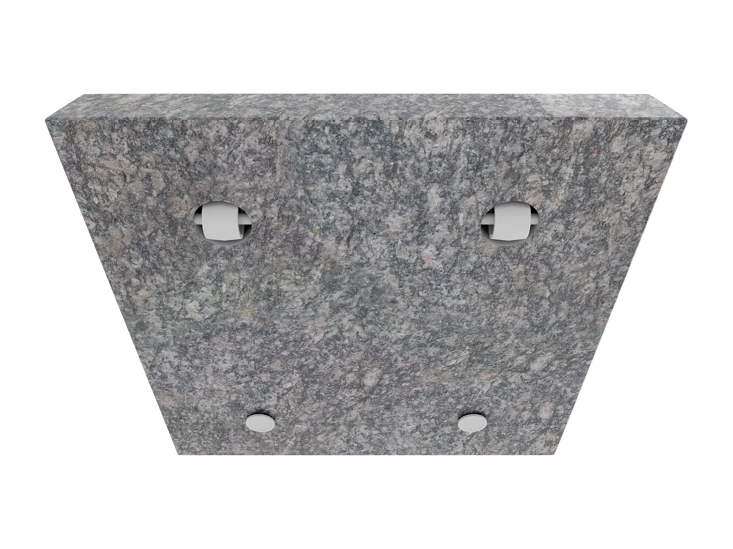 Gravita - Socle pour Parasol de Jardin Carré 45x45 cm 35 kg en Pierre avec Roulettes Gris