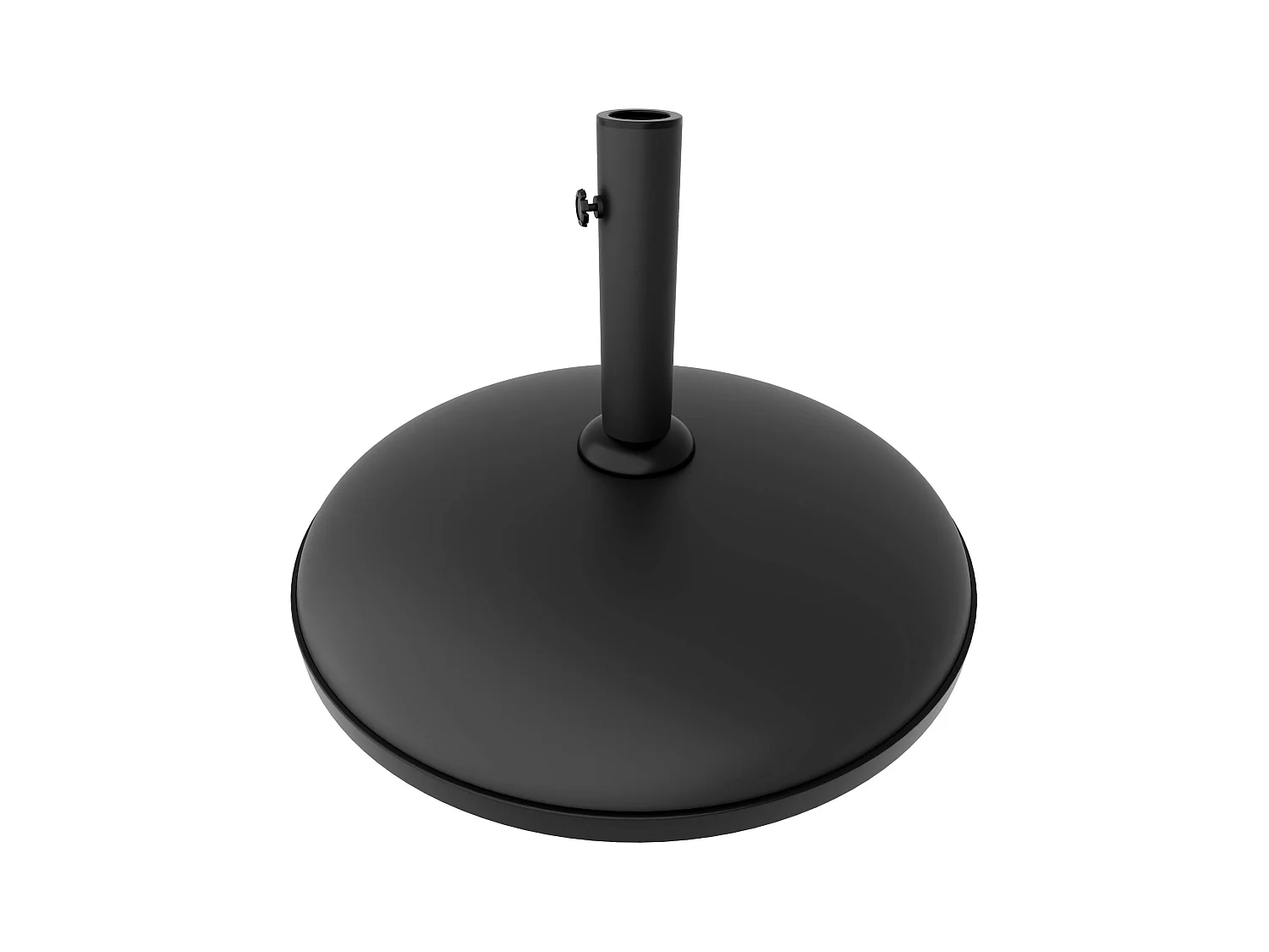 Radika - Base per Ombrellone da Giardino Rotondo Ø51 cm 25 Kg in Cemento Nero
