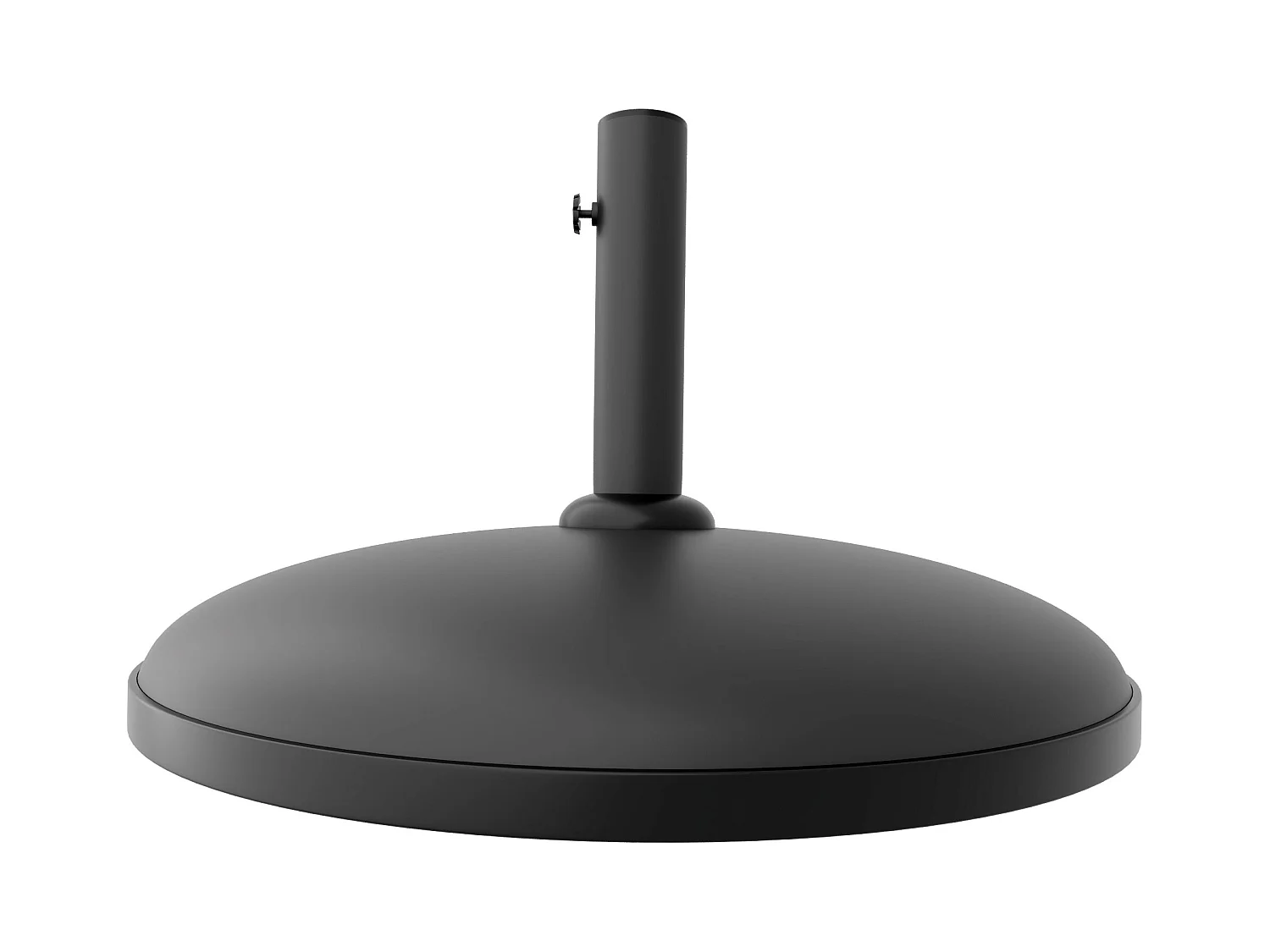 Radika - Base per Ombrellone da Giardino Rotondo Ø51 cm 25 Kg in Cemento Nero
