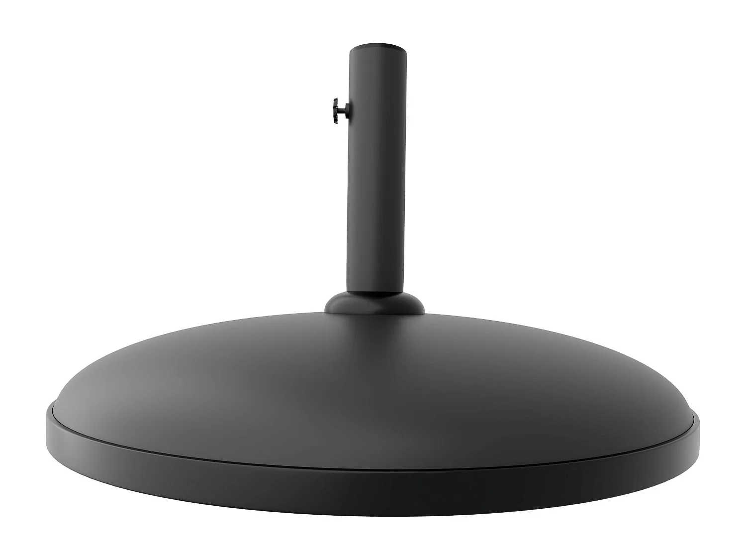 Radika - Base redonda para guarda-sol de jardim diâmetro 51 cm 25 kg em cimento preto