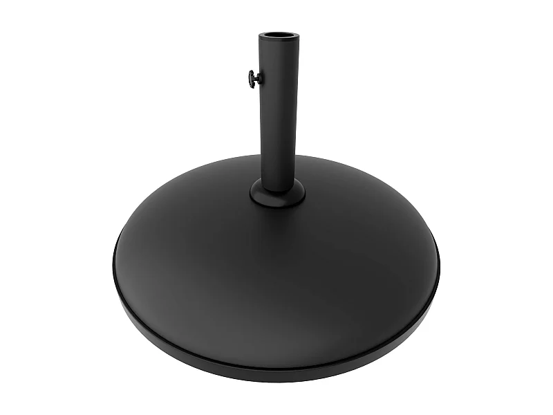 Radika - Base per Ombrellone da Giardino Rotondo Ø51 cm 25 Kg in Cemento Nero