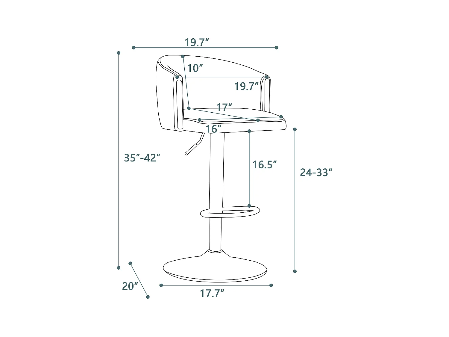 Drehbarer Barhocker, höhenverstellbar, mit Rückenlehne und Fußstütze, goldfarben, grau, 2er-Set.