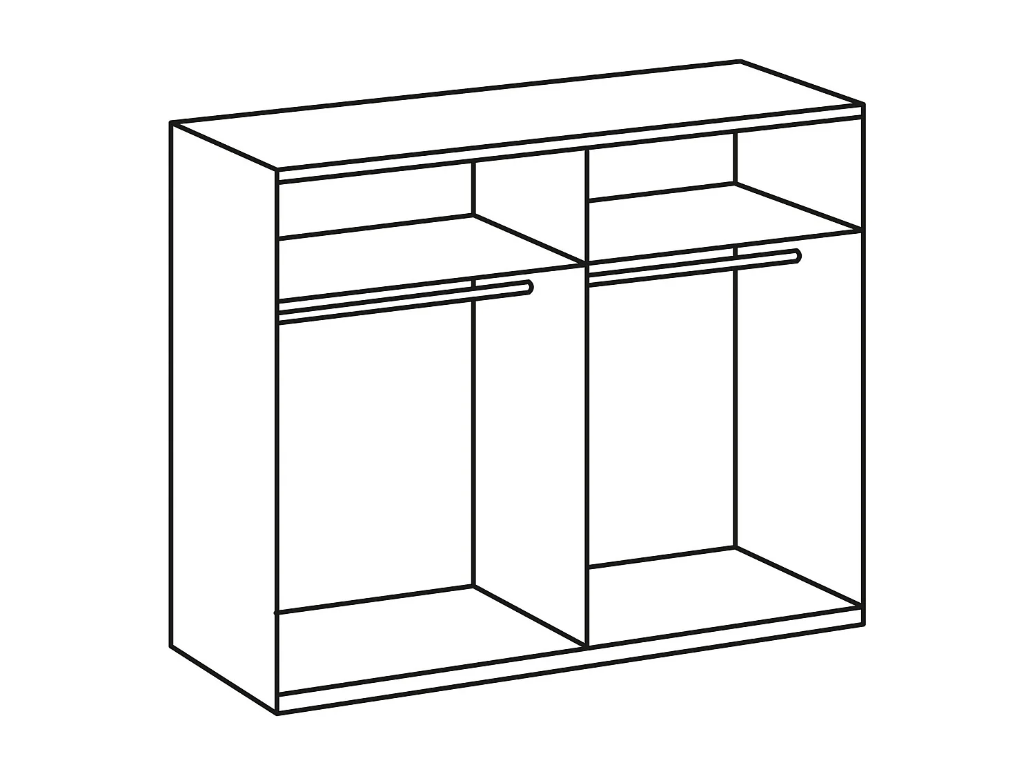 SCHWEBETÜRENSCHRANK Chess graphit / beton lichtgrau 180 / 64 / 198cm