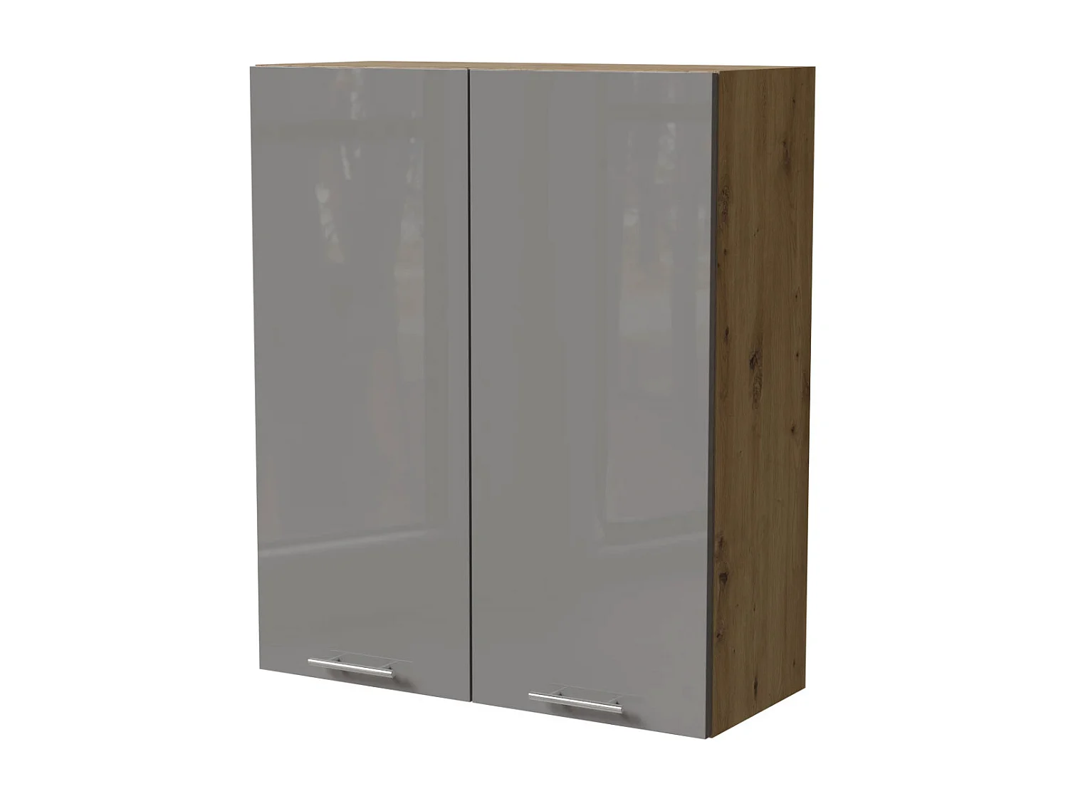 KÜCHENHÄNGESCHRANK Essen W4/80 Grau Hochglanz / Eiche Artisan Matt 80 / 32,5 / 96cm