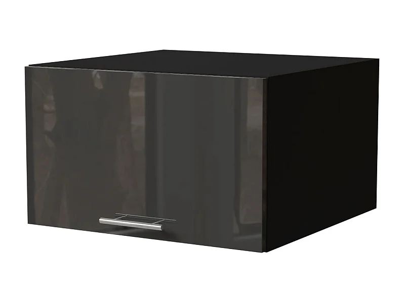 AUFSATZSCHRANK Essen W6B/60 Graphit Hochglanz / Schwarz Matt 60 / 59 / 36cm