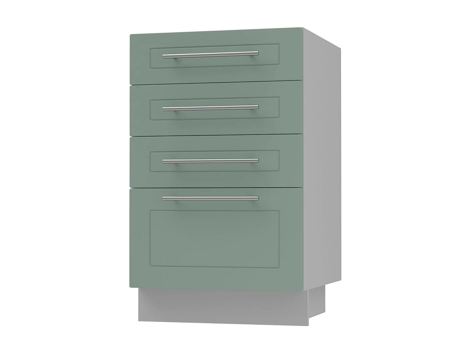 SCHUBLADENUNTERSCHRANK Kvantum D4A/40 Mint Matt / Grau Matt 40 / 50 / 82cm