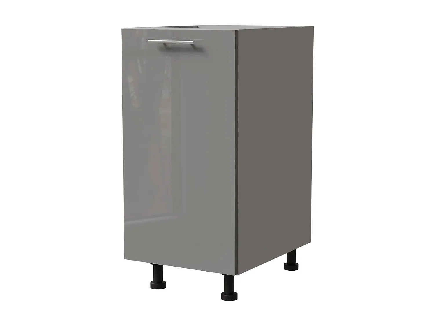 KÜCHENUNTERSCHRANK Essen D1D/40 Grau Hochglanz / Grau Matt 40 / 50 / 82cm