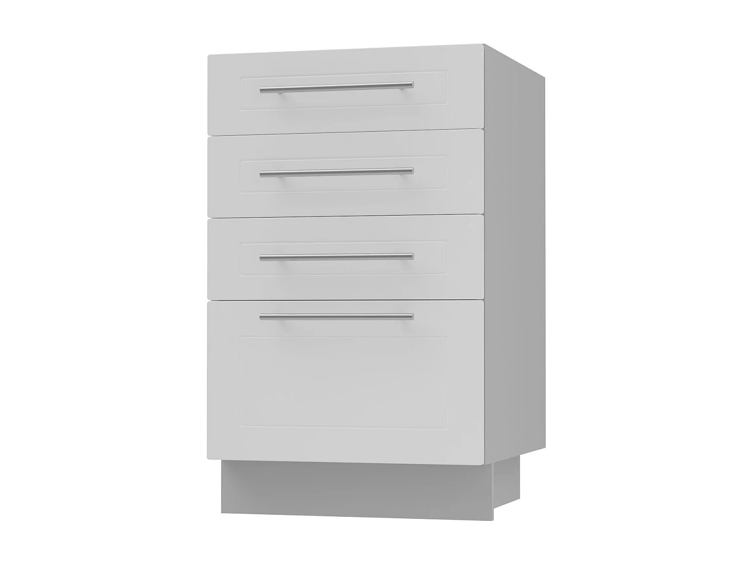 SCHUBLADENUNTERSCHRANK Kvantum D4A/40 Weiß Matt / Grau Matt 40 / 50 / 82cm